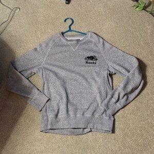 Roots Heather Gray Oversized Crewneck